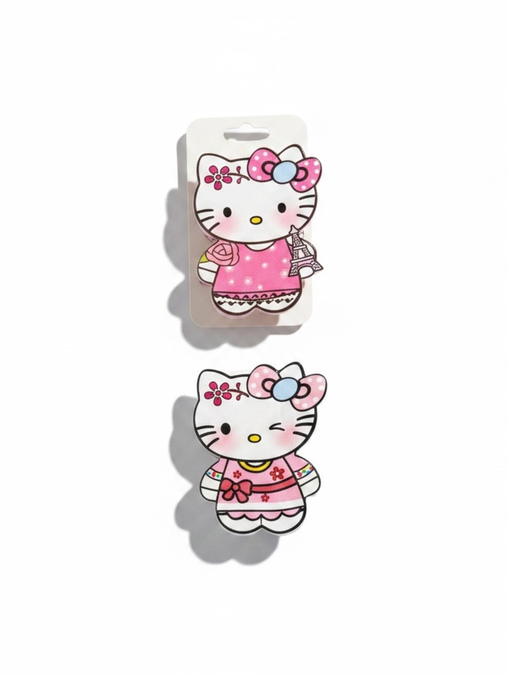New BUNDLE of 2 Hello Kitty Full Body Large Claw Clips Sanrio Kawaii Cute 3.5”